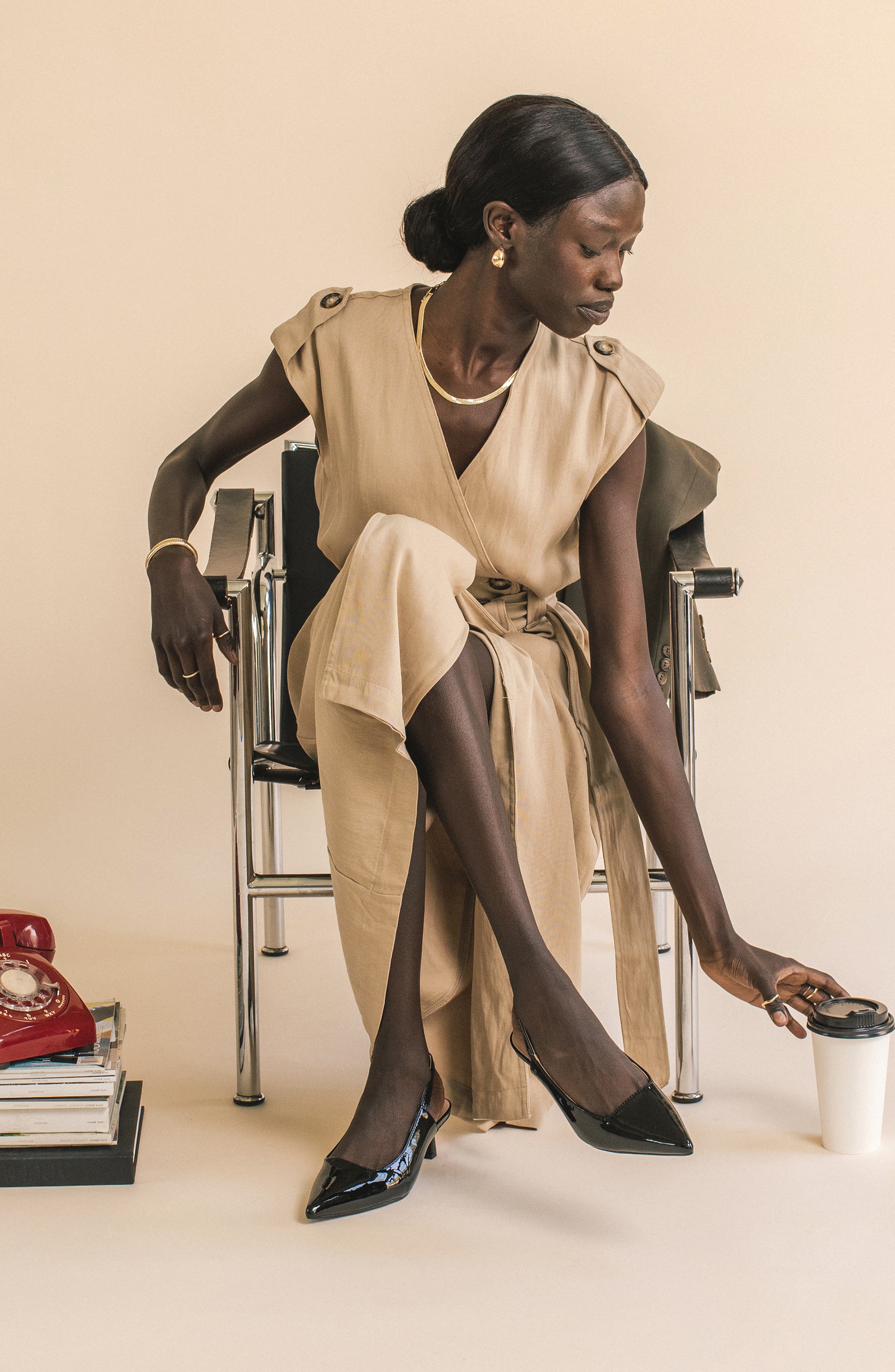 Journee Collection Paulina Slingback Pump, Alternate, color, Black