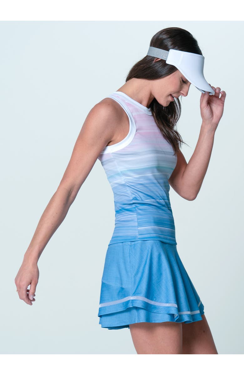 Lucky in Love Linen Vision Tank, Alternate, color, Periwinkle