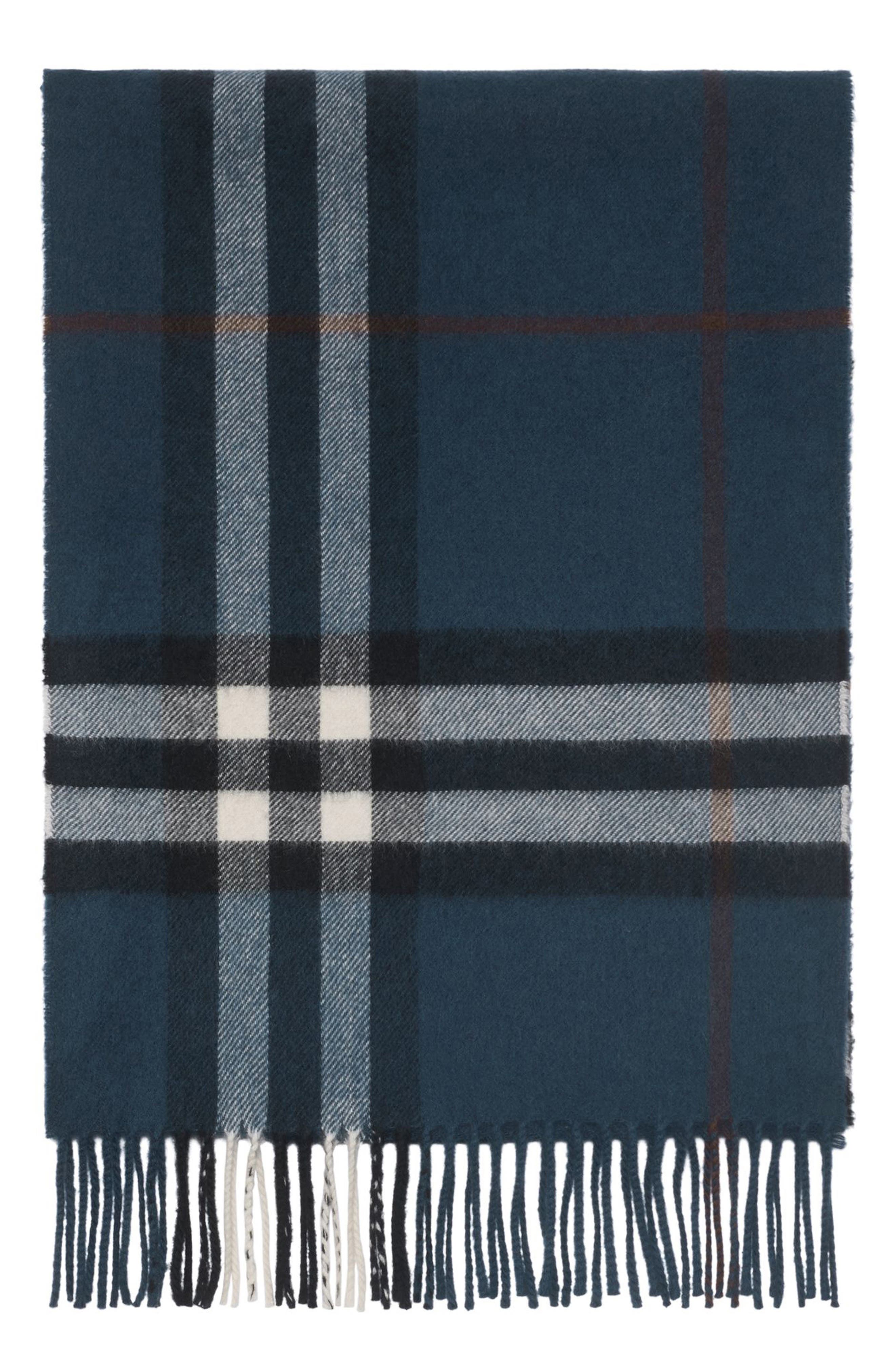 貴重 ★約177cmロング★バーバリー★ブルー★★マフラー★ Giant Check Cashmere Scarf | Nordstrom