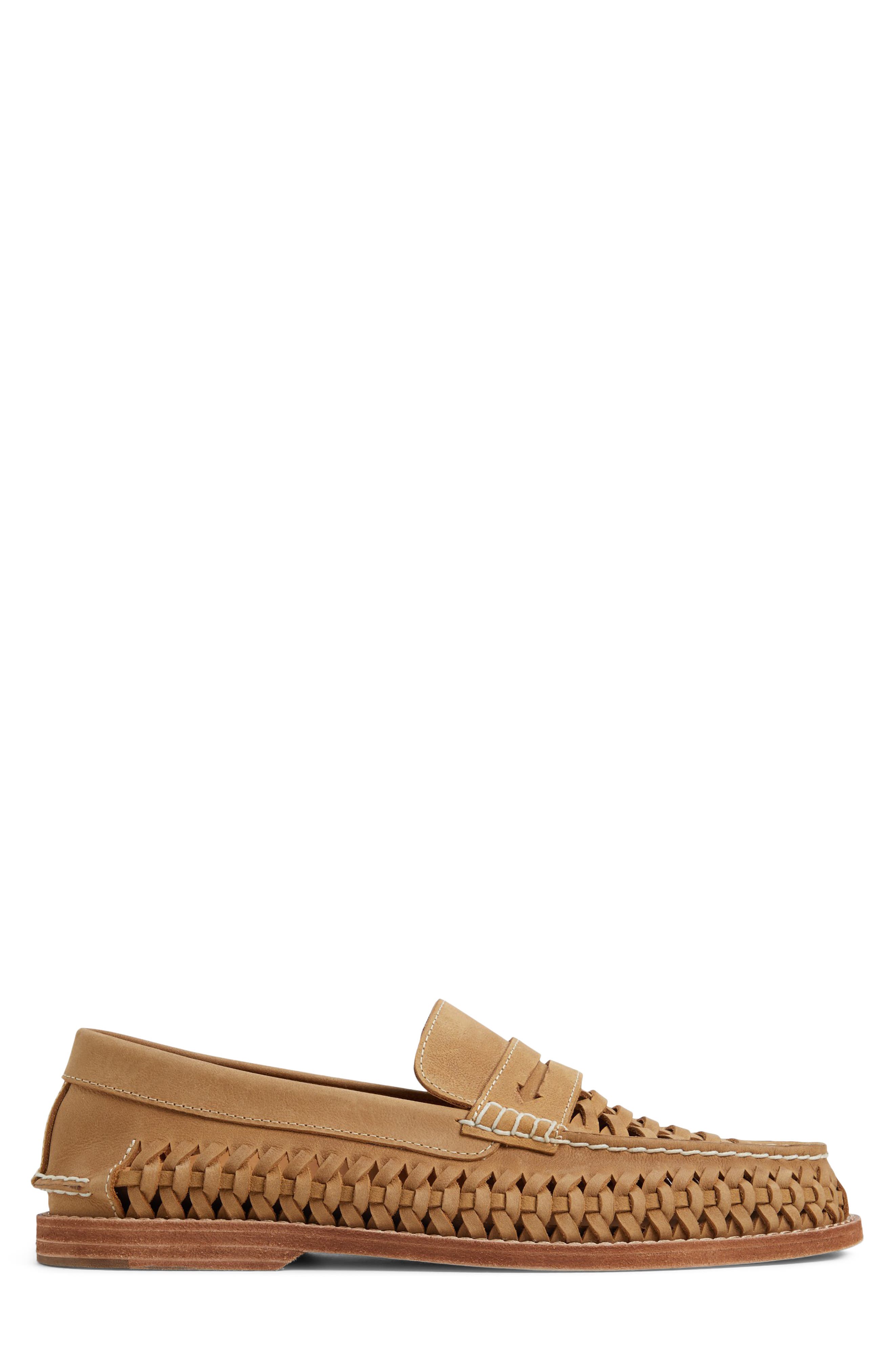 Gold Cup™ Woven Penny Loafer, Alternate, color, TAN