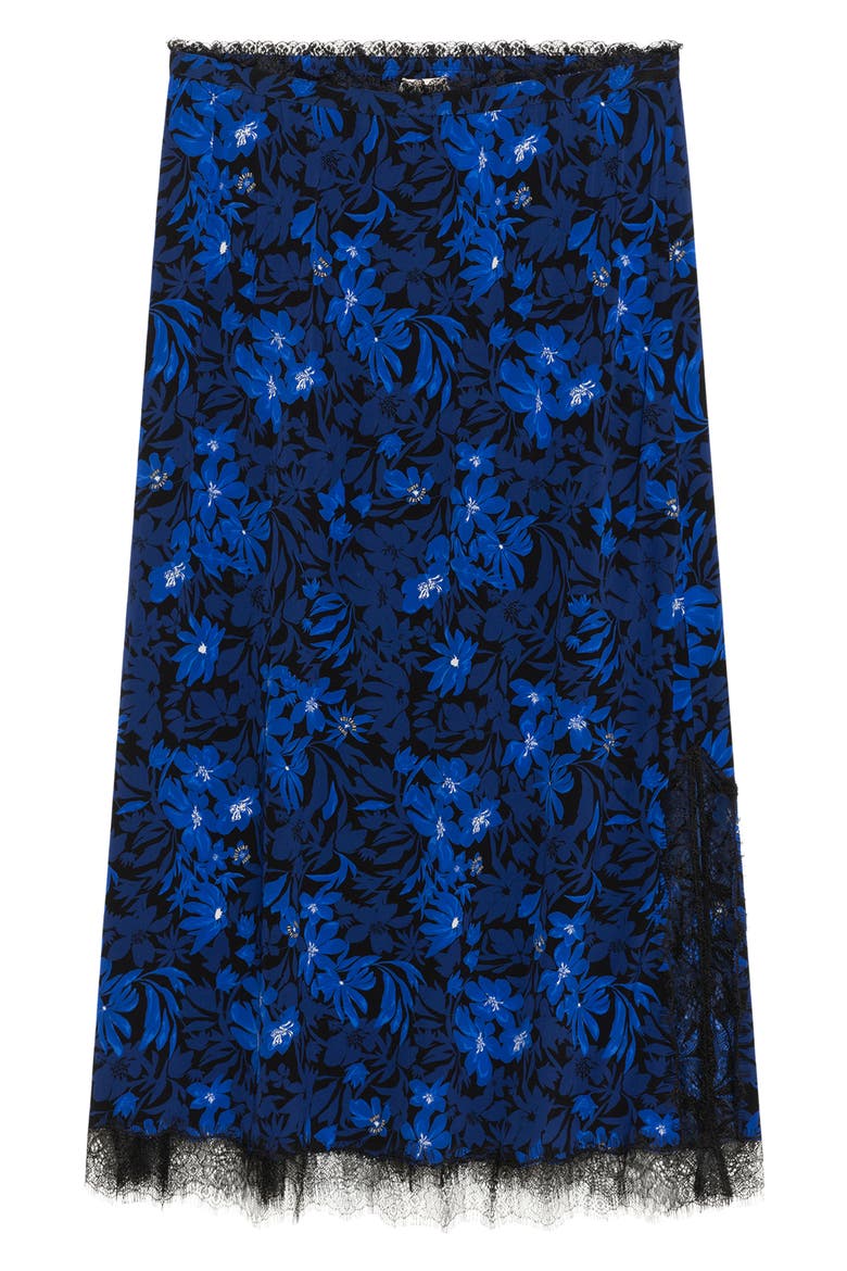 Jarvis Lace Trim Maxi Skirt, Alternate, color, ELECTRIC