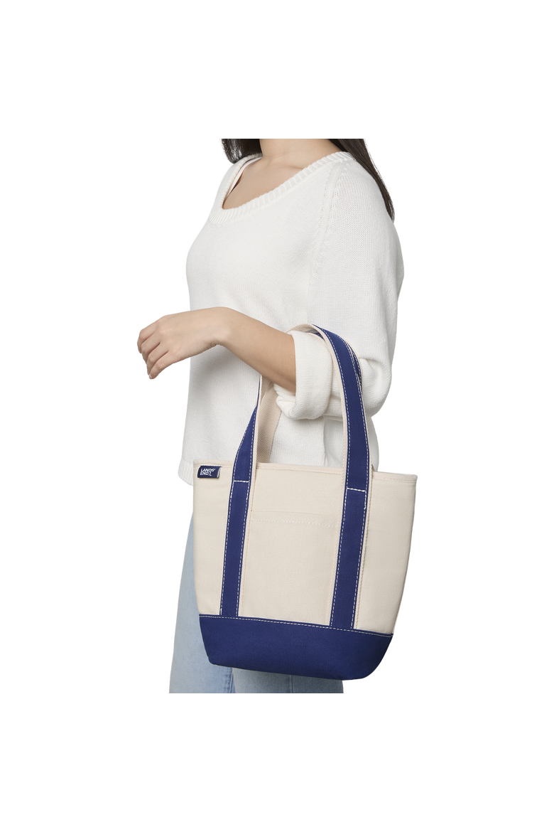 Small Insulated Tote Bag with Zip Closure, Travel Cooler Bag for the Pool, Park, and Day Trips, Alternate, color, Navy