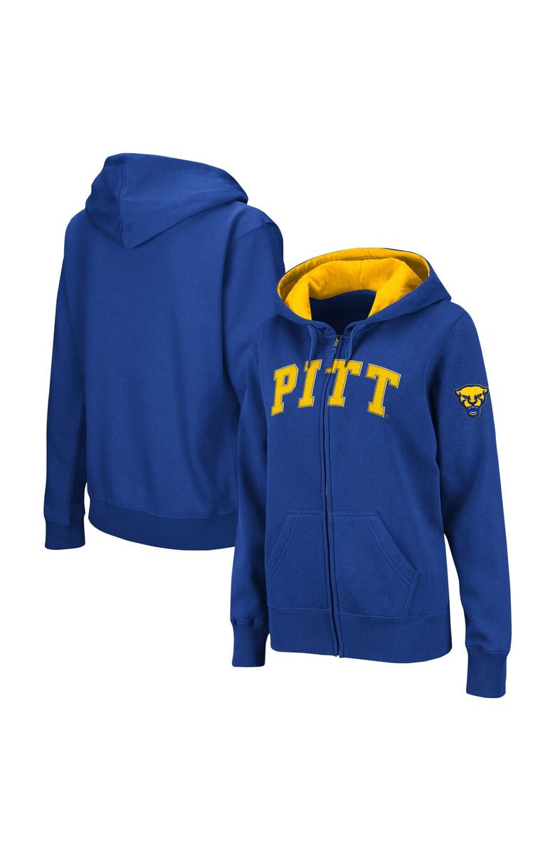 COLOSSEUM Women's Colosseum  Royal Pitt Panthers Arched Name Full-Zip Hoodie, Main, color, Royal