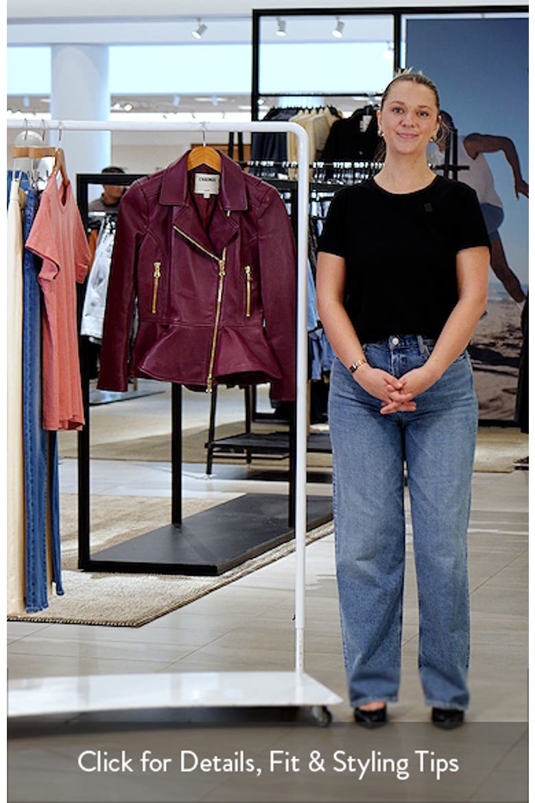 Lyric Leather Peplum Biker Jacket video
