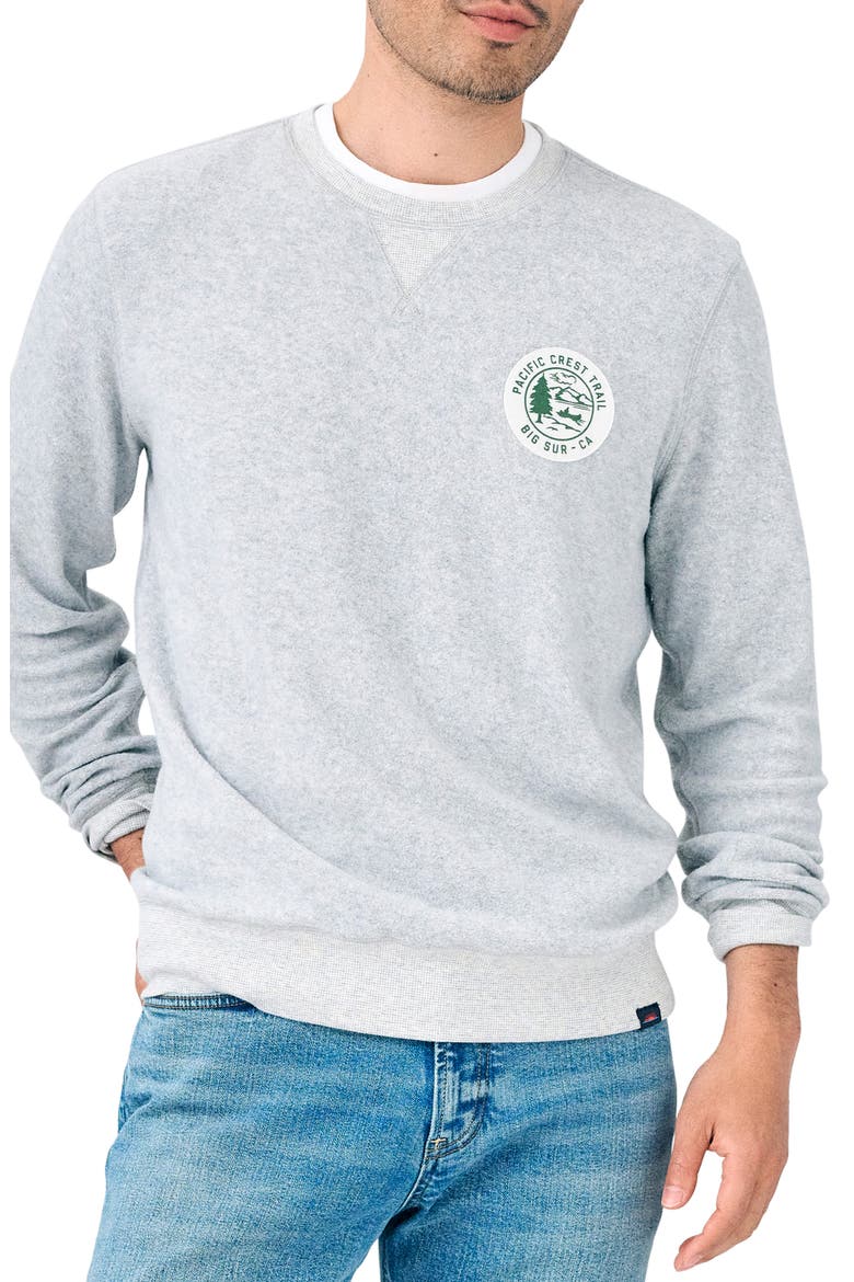 Pacific Crest Beach Fleece Pullover, Main, color, HEATHER GREY
