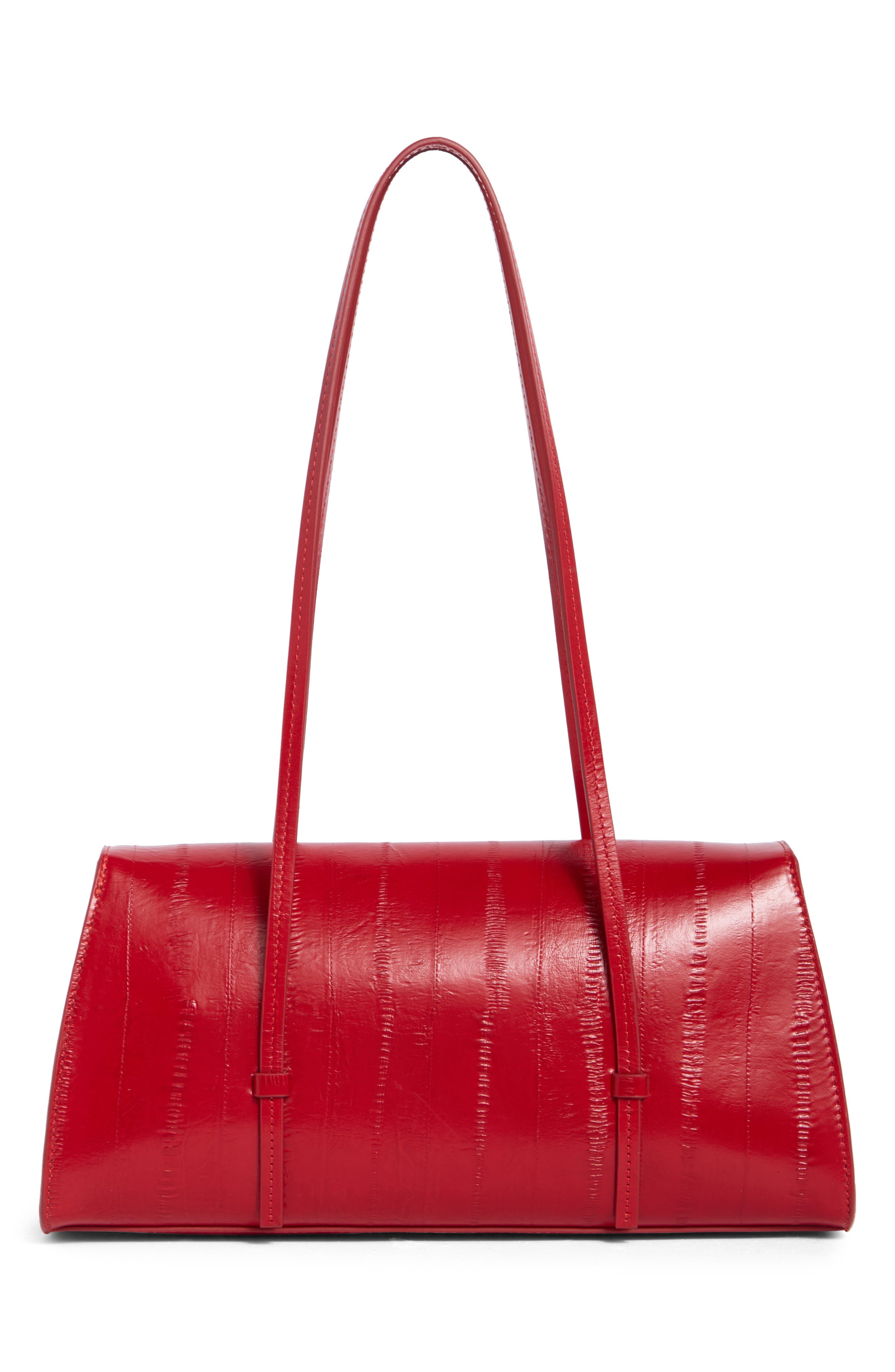 Elena Leather Shoulder Bag, Alternate, color, LADYBUG EEL
