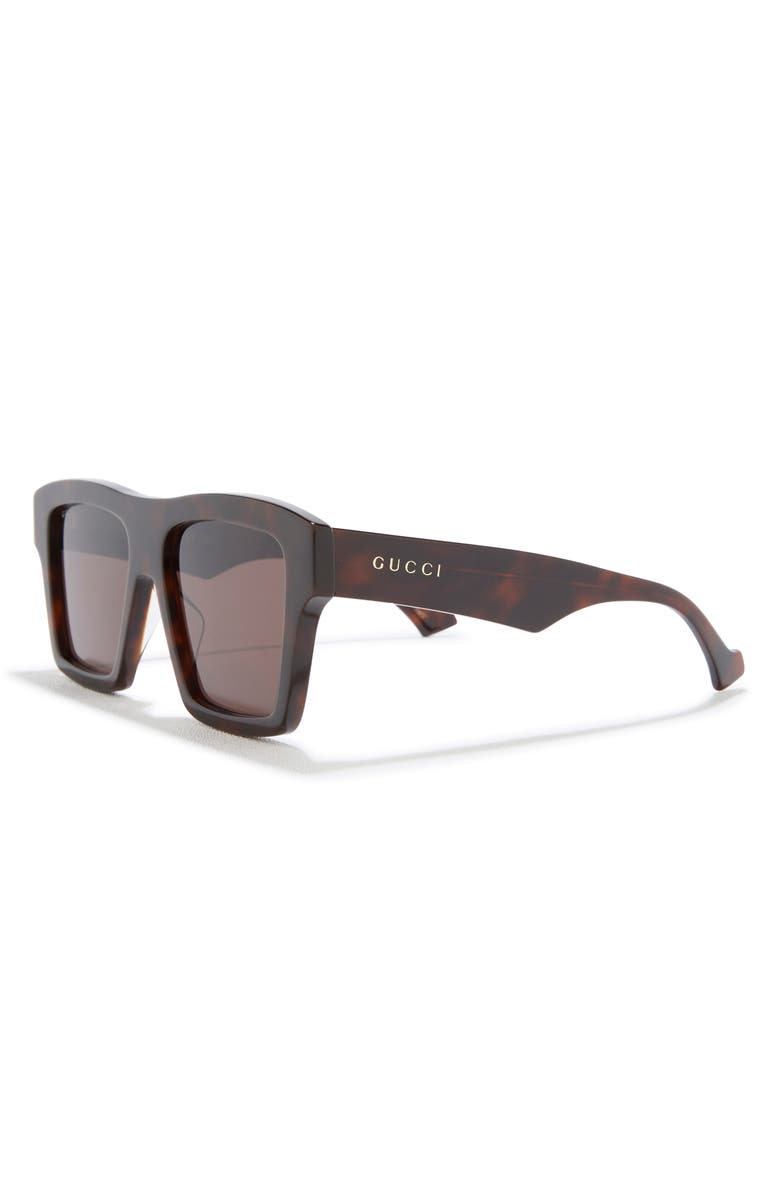 Gucci Core 55mm Square Sunglasses, Alternate, color, Havana Havana Brown