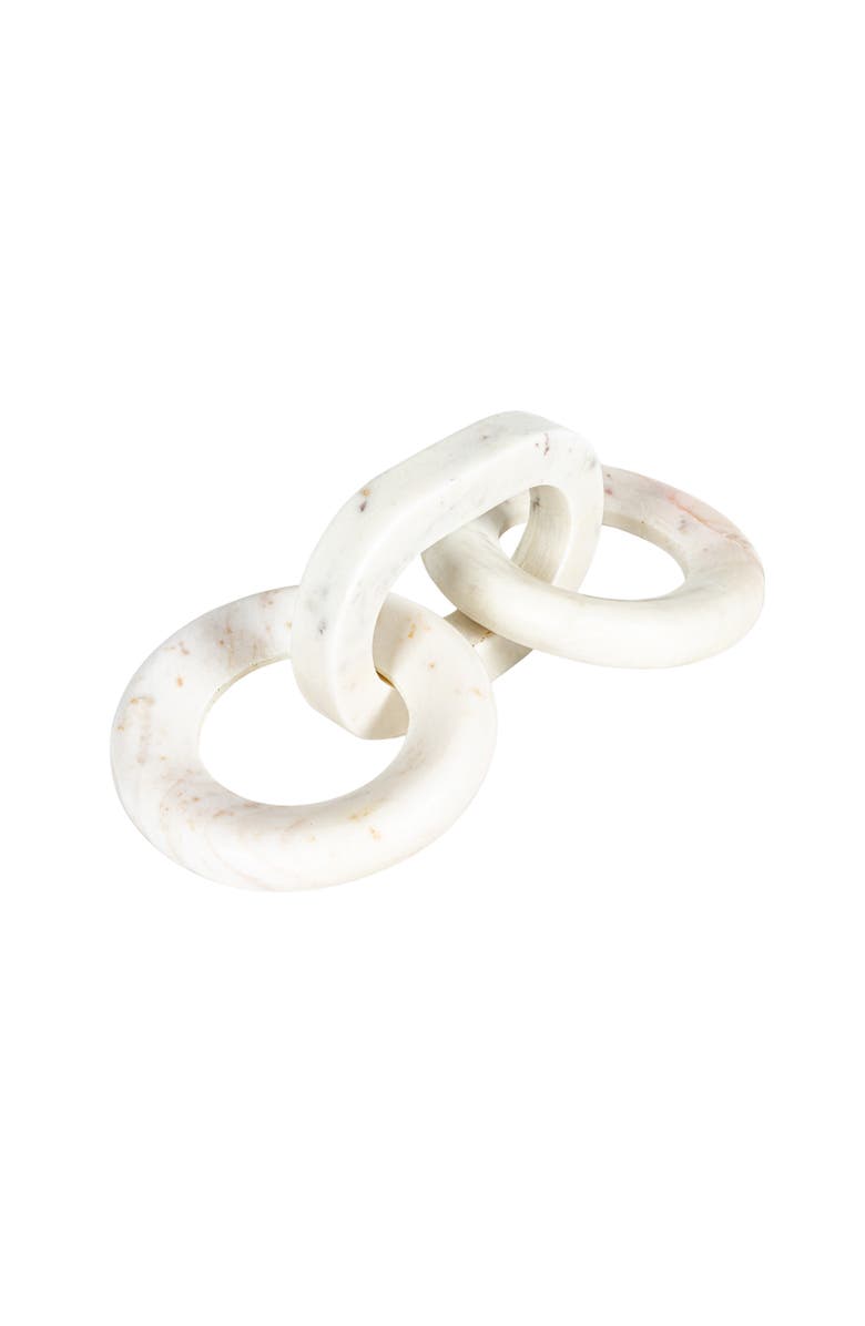 Storied Home Marble Chain Décor, White, Main, color, White