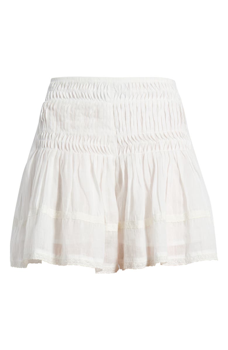A.REN Phoebe Pintuck Pleated Linen Shorts, Main, color, Off White