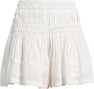 A.REN Phoebe Pintuck Pleated Linen Shorts