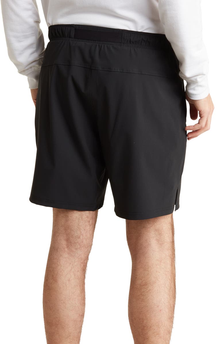 90 DEGREE BY REFLEX Tricot 7" Shorts, Alternate, color, Black