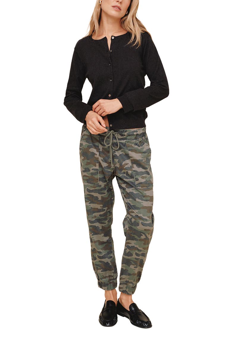 Tie Waist Joggers, Alternate, color, VINTAGE CAMOUFLAGE