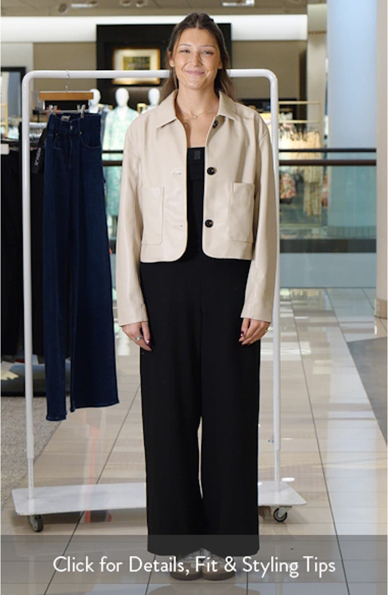 Faux Leather Crop Blazer, sales video thumbnail