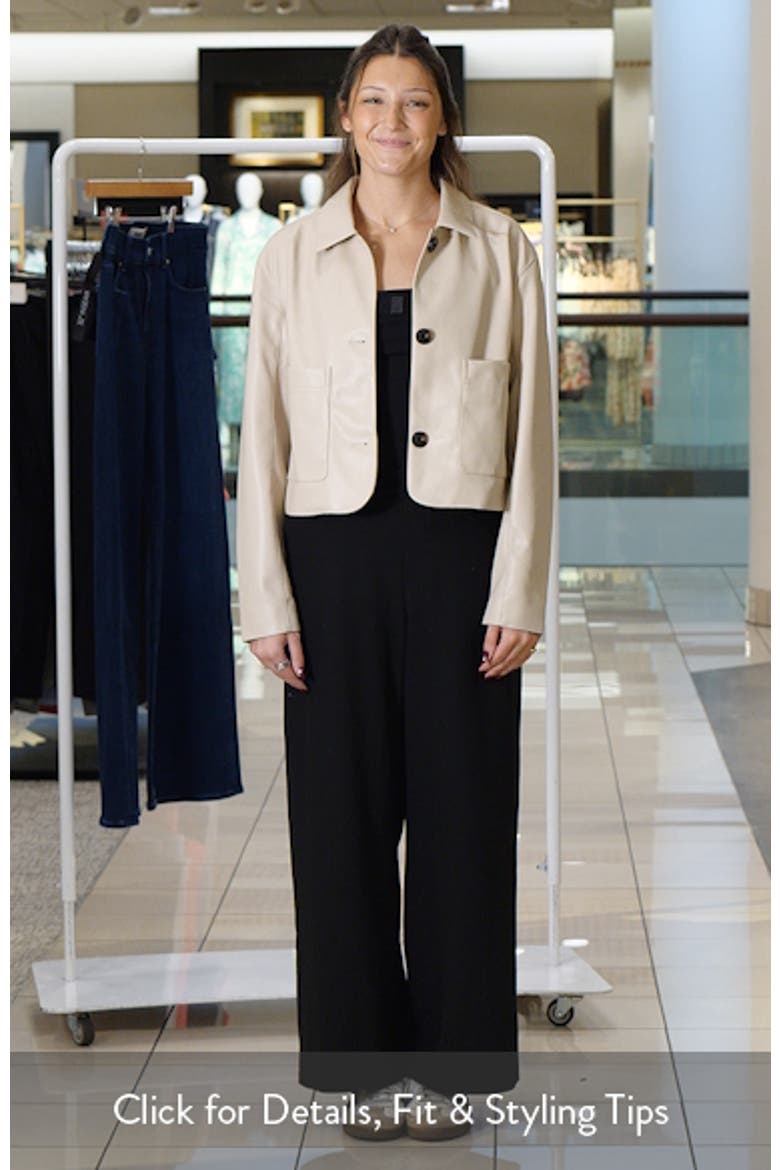 Faux Leather Crop Blazer video