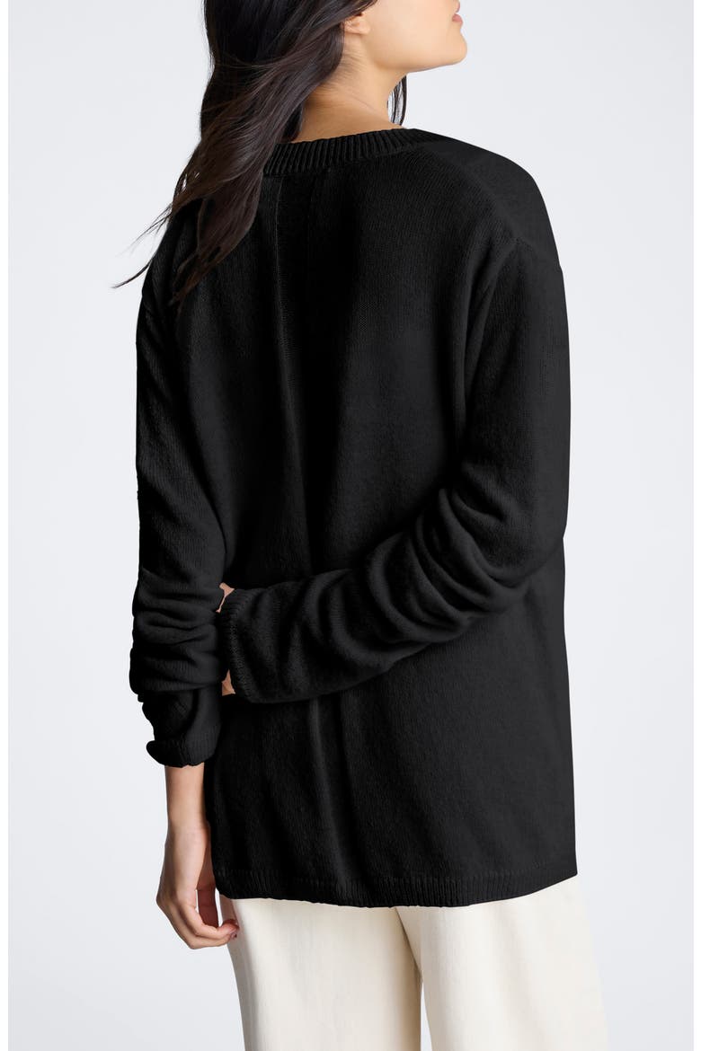 Oversize V-Neck Sweater, Alternate, color, BLACK