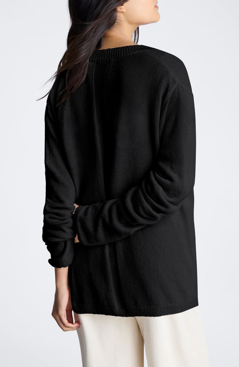 Kenneth Cole Oversize V-Neck Sweater, Alternate, color, Black