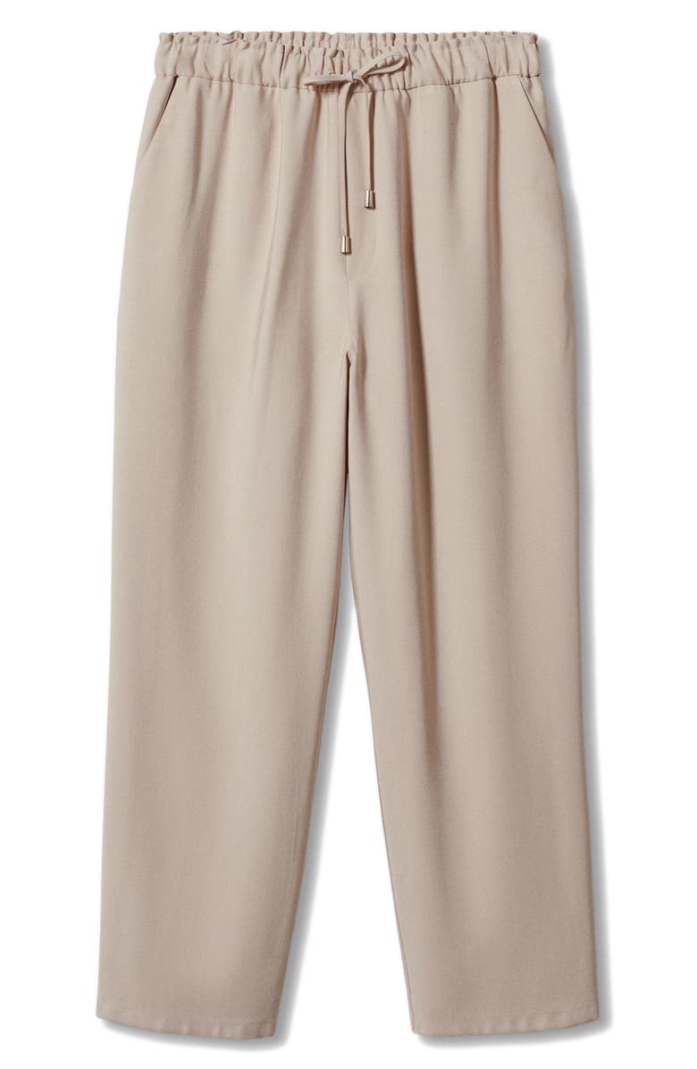 MANGO Flowy Straight Leg Pants, Alternate, color, Beige