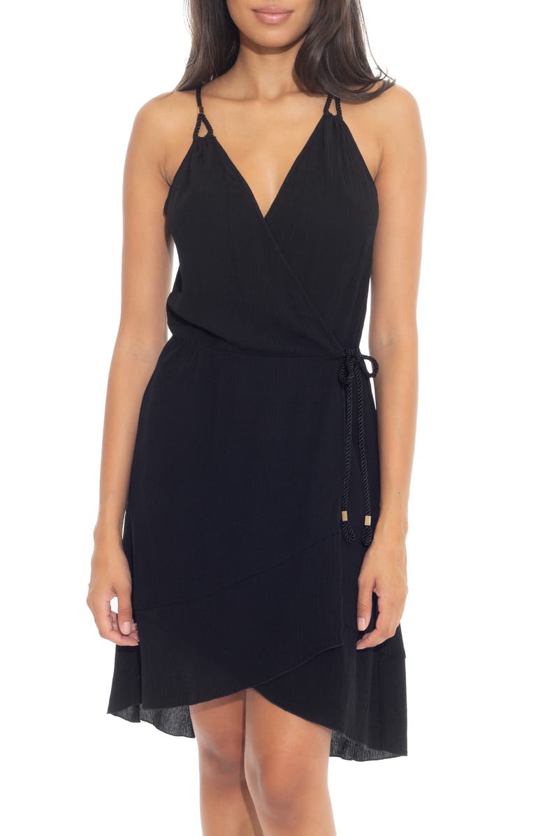 Becca With a Twist High/Low Cover-Up Wrap Dress, Main, color, 