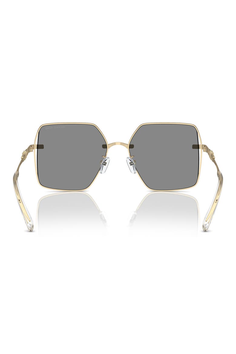 Sanya 58mm Square Sunglasses, Alternate, color, LIGHT GOLD SHINY / GREY SOLID