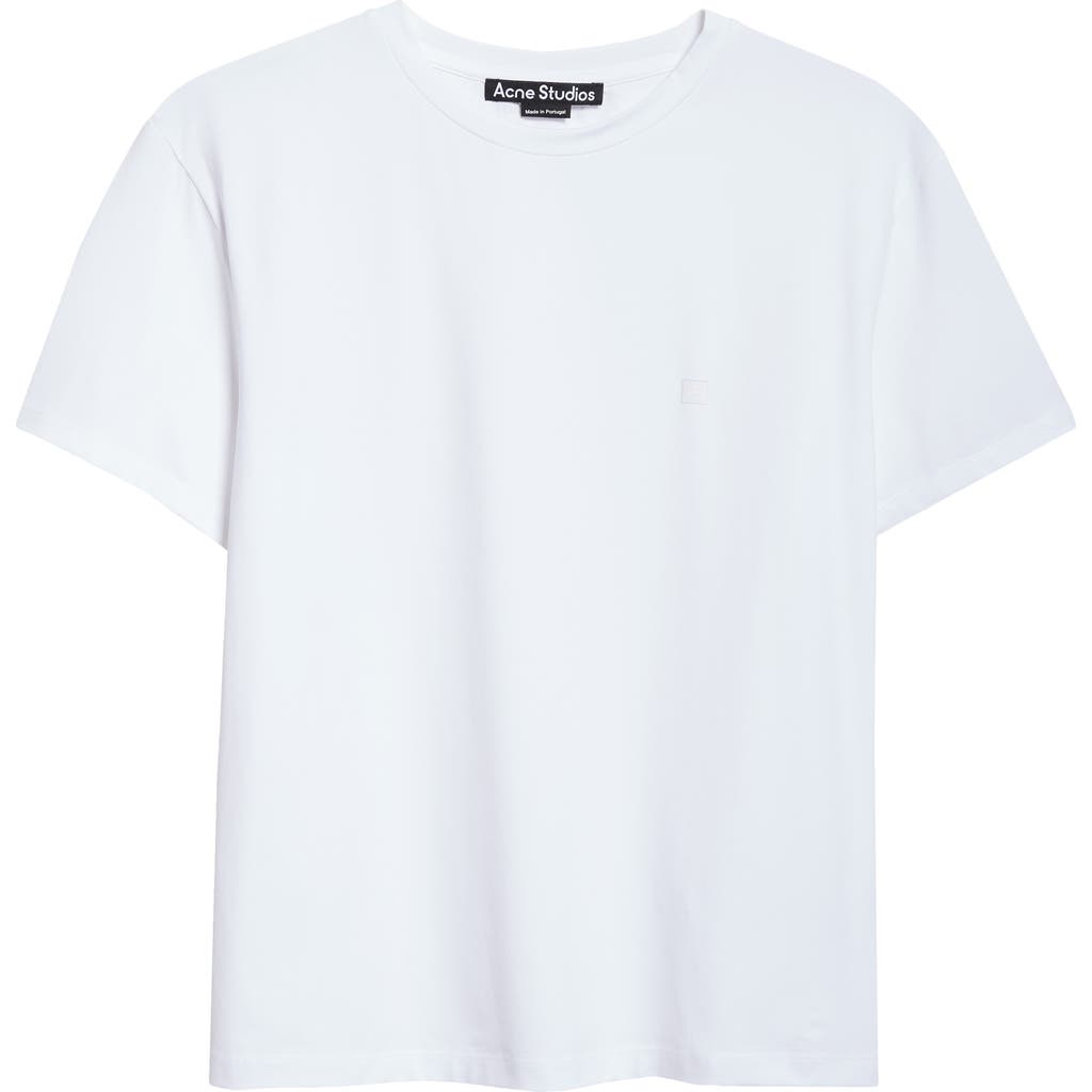 Acne Studios Eram U Face Patch T-shirt In Optic White