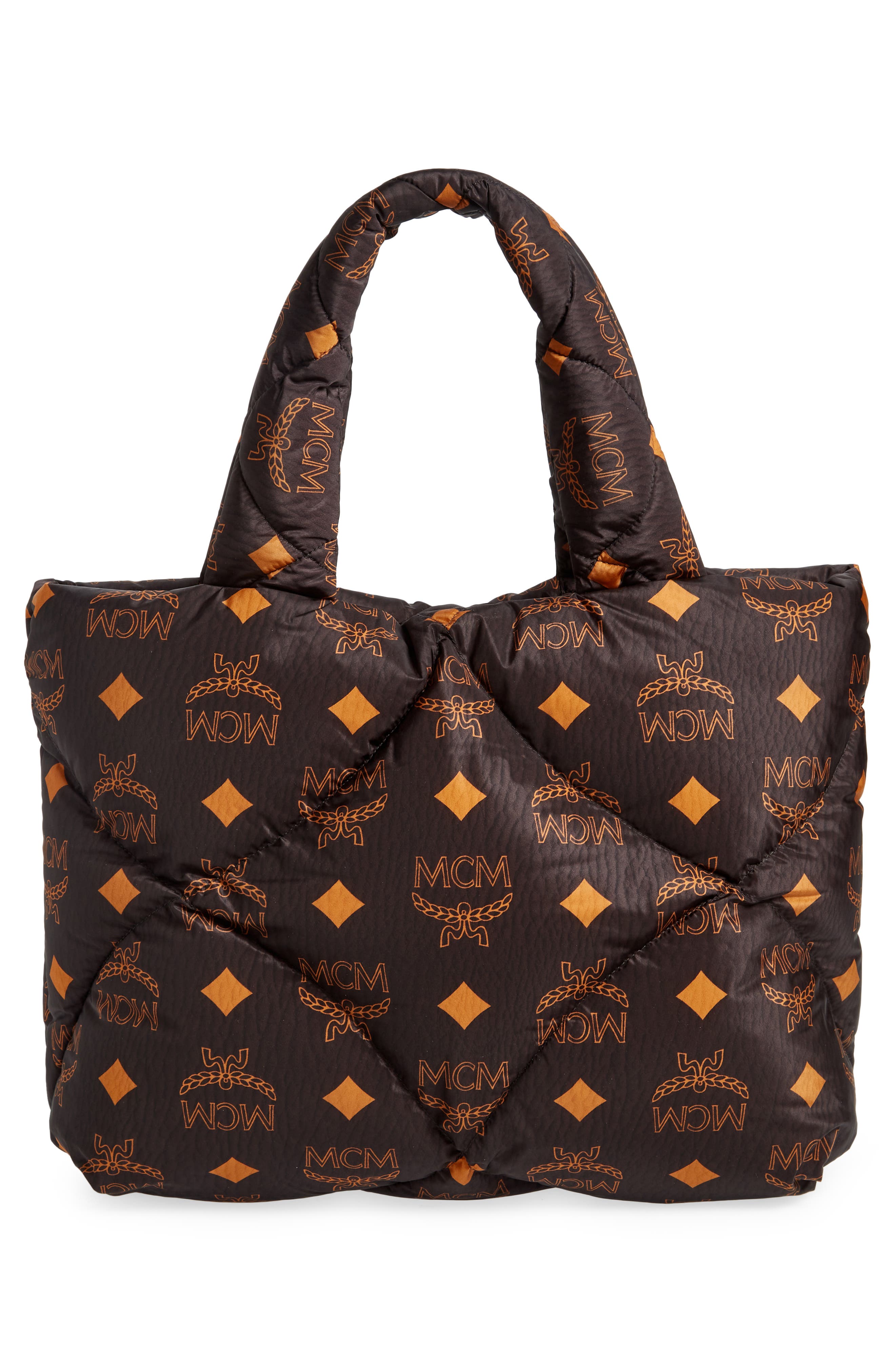 MCM Maxi Munchen Quilted Nylon Tote, Alternate, color, 