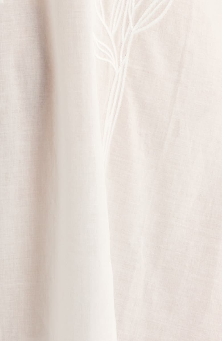MANGO Embroidered Cotton Nightgown, Alternate, color, White