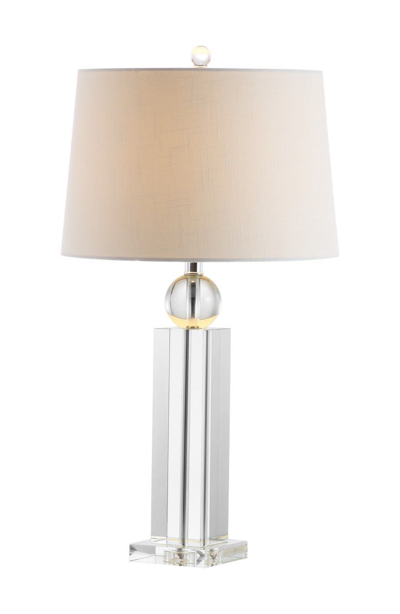 JONATHAN Y Charlotte 28.5" Crystal LED Table Lamp, Clear, Main, color, Clear