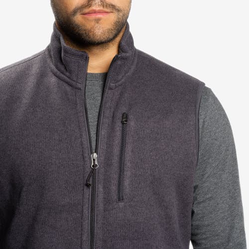 Peter Manning Polartec Fleece Vest In Gray