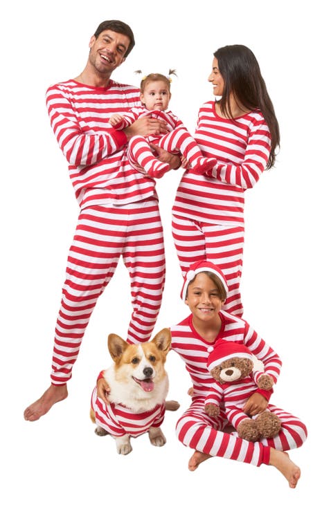 Men's Cotton Striped Matching Family Holiday Pajamas