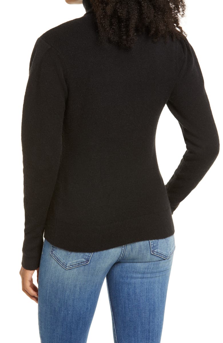 Rachel Parcell Rachell Parcell Puff Shoulder Turtleneck Sweater, Alternate, color, 