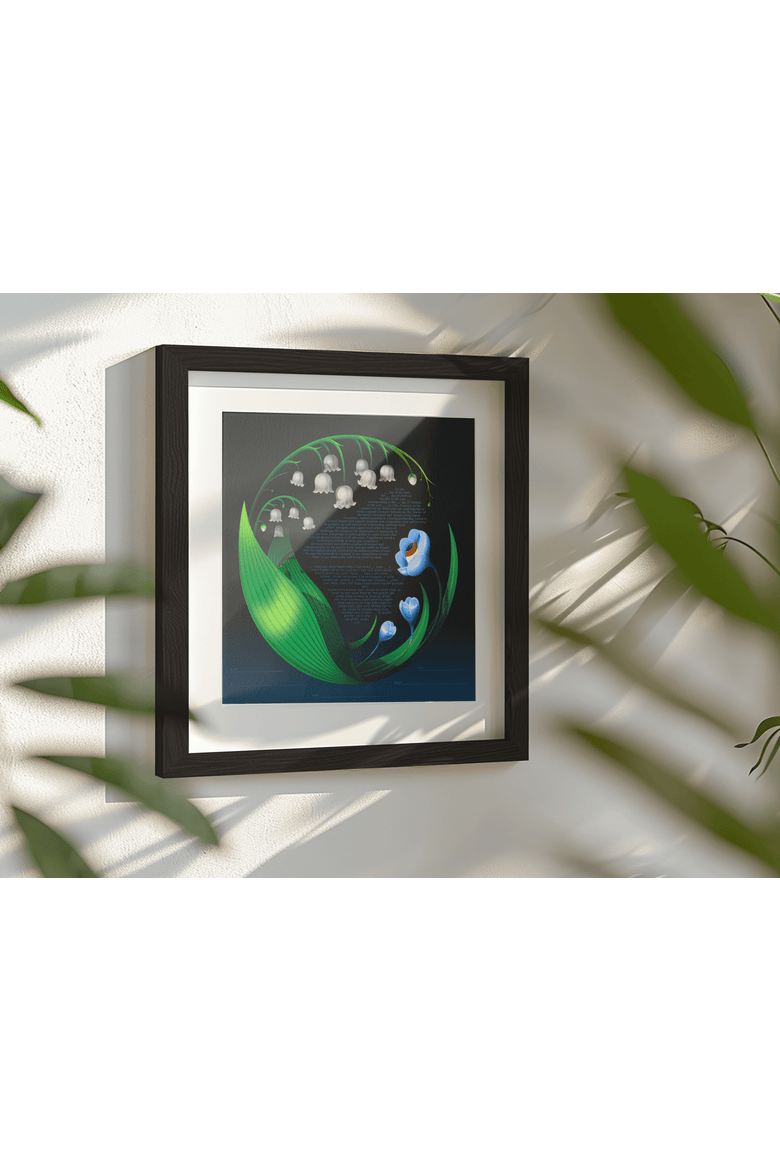 Flower Eye Ketubah, Alternate, color, Multi