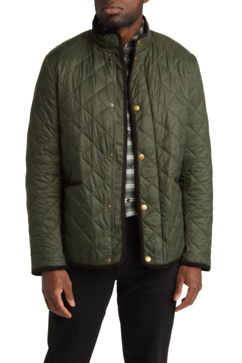 Cavendish Quilted Nylon Jacket, Alternate, color, OLIVE