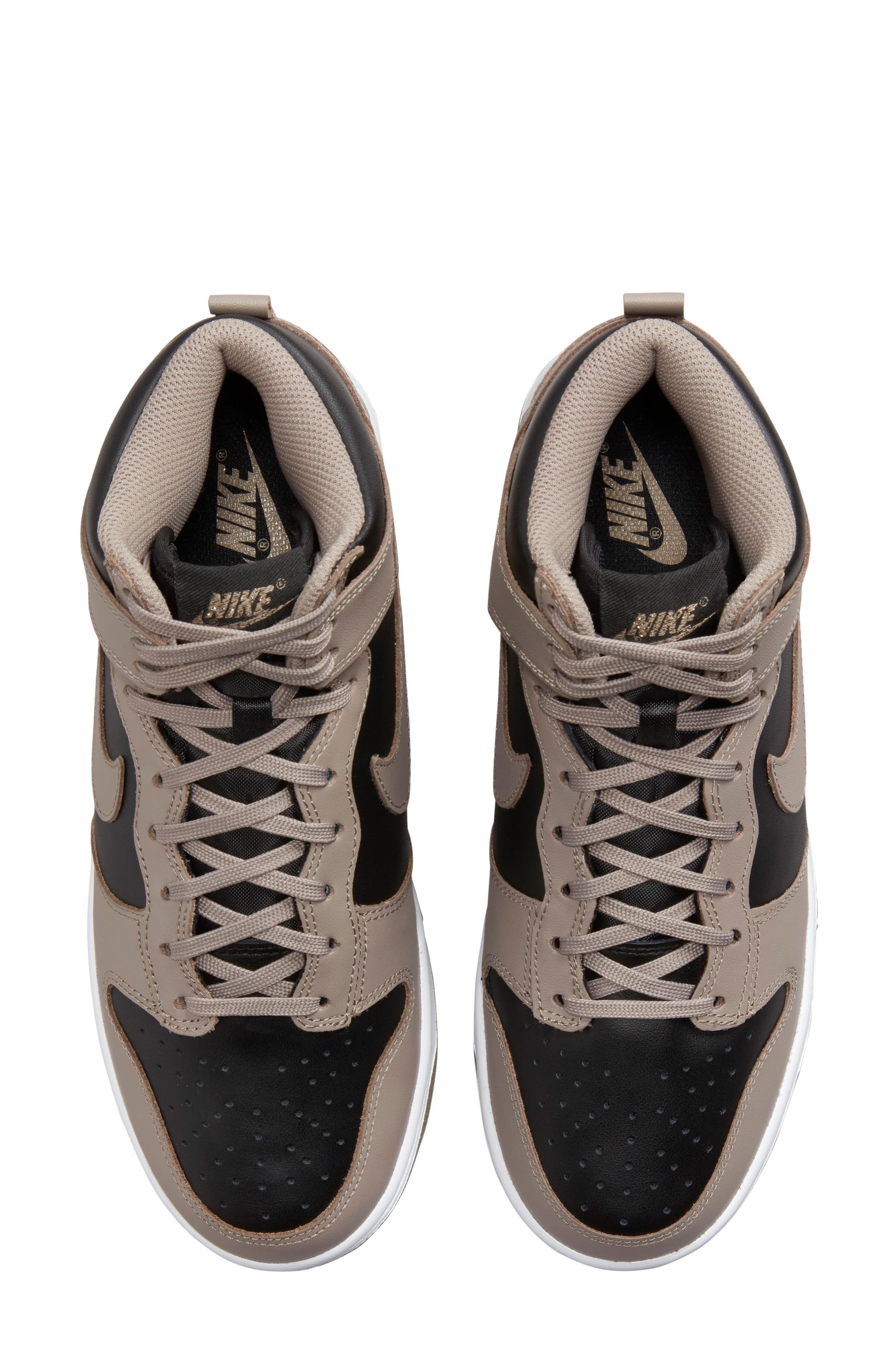 Dunk High Basketball Sneaker, Alternate, color, BLACK/ MOON FOSSIL/ BLACK