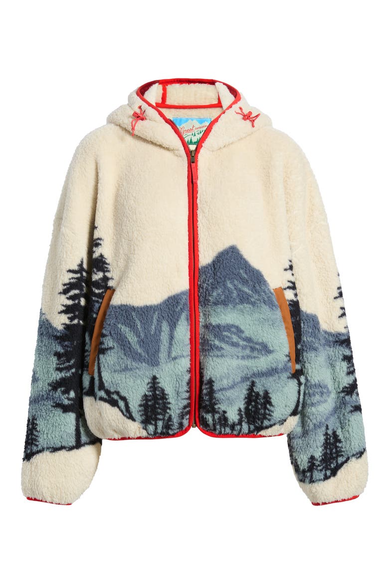 Plush Horizon Full Zip Fleece Jacket, Alternate, color, SNOWCAP VIEW LANDSCAPE