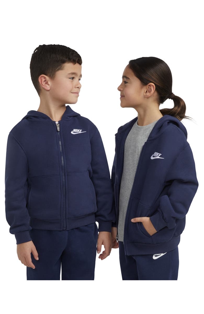Nike Kids' Club Fleece Hoodie, Alternate, color, Midnight