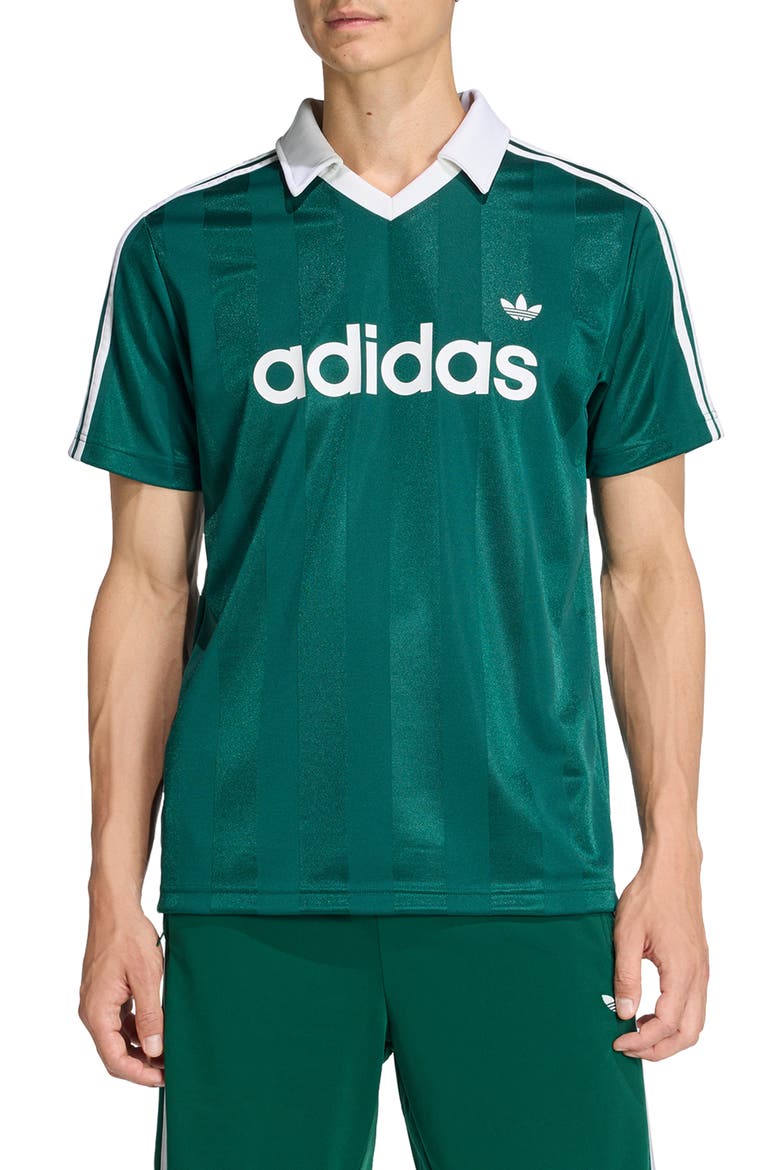 Short Sleeve Stripe Soccer Jersey, Main, color, COLLEGIATE GREEN