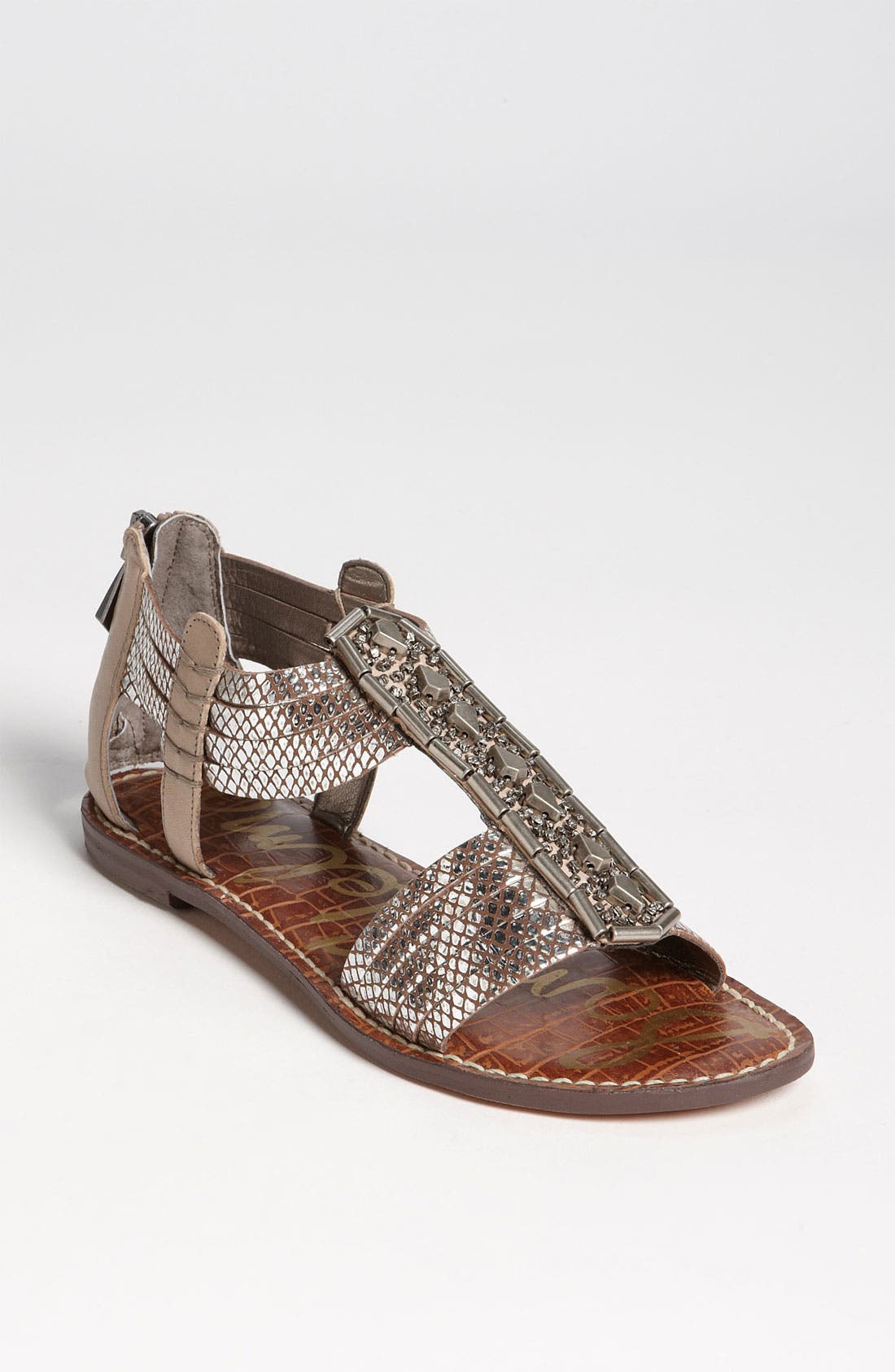 'Garrison' Sandal, Main, color, SILVER/ TRUFFLE PEARL SNAKE