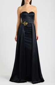Chiara Boni La Petite Robe Lucyla Embellished Strapless Gown