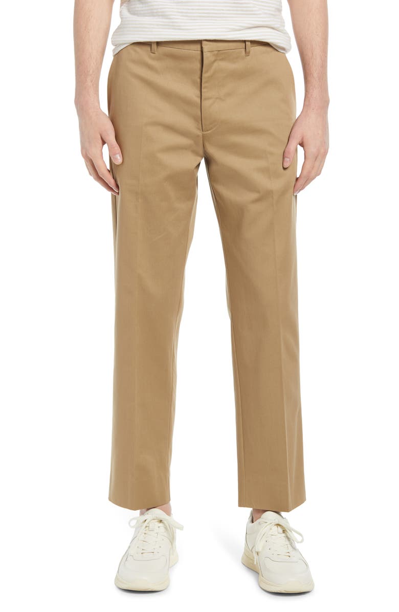 Norse Projects Andersen Flat Front Chinos, Main, color, Utility Khaki