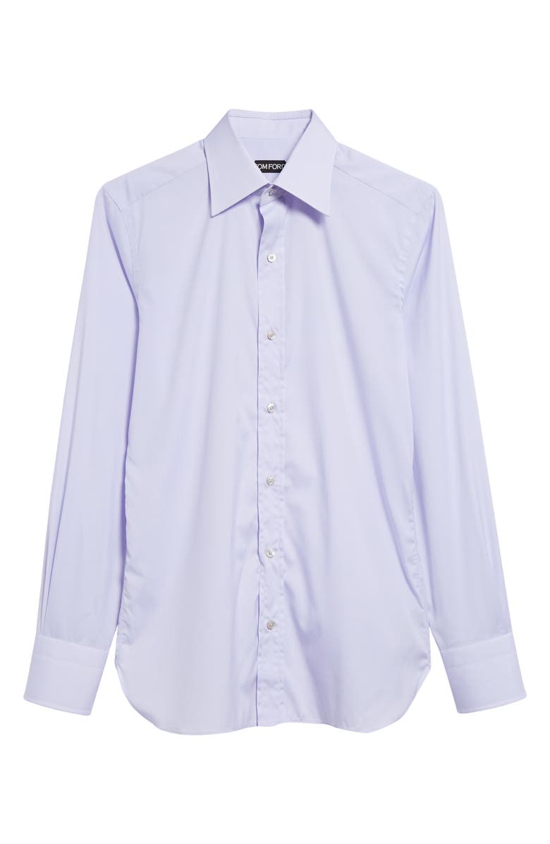 TOM FORD Slim Fit Poplin Button-Up Shirt, Alternate, color, Lilac