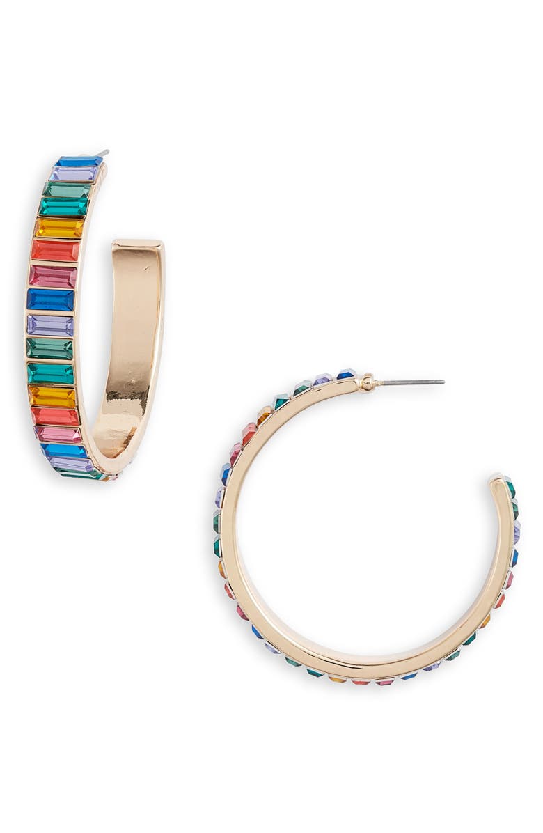 8 Other Reasons Ultralight Crystal Hoop Earrings, Main, color, 