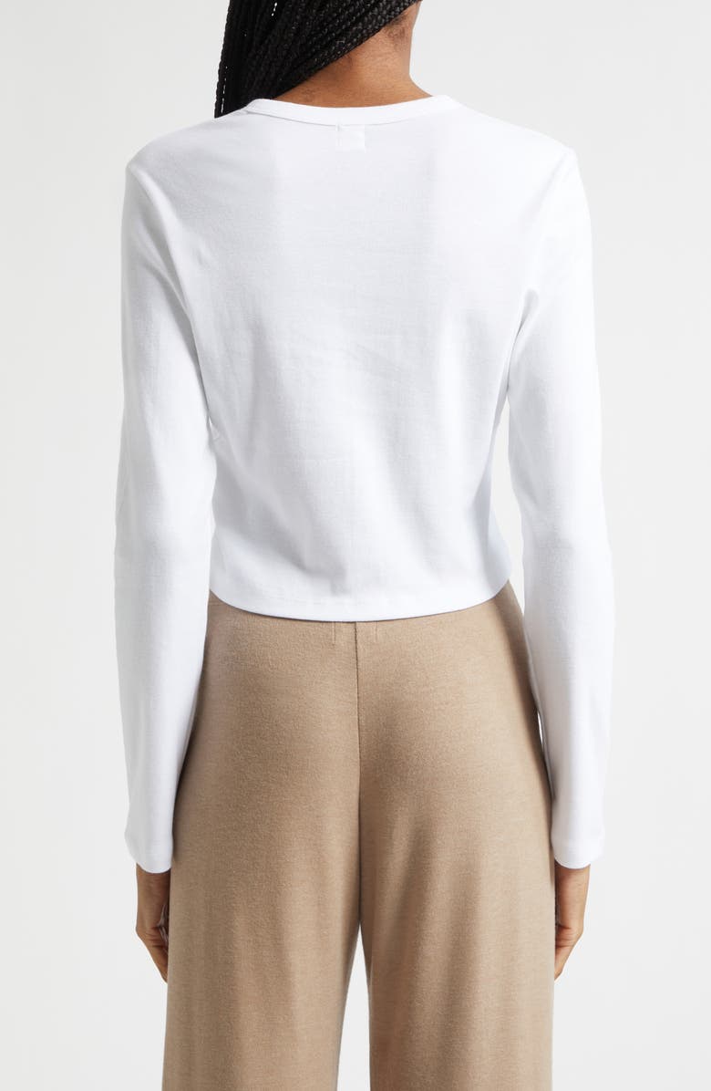 LESET Nando Button-Up Crewneck Cardigan, Alternate, color, White