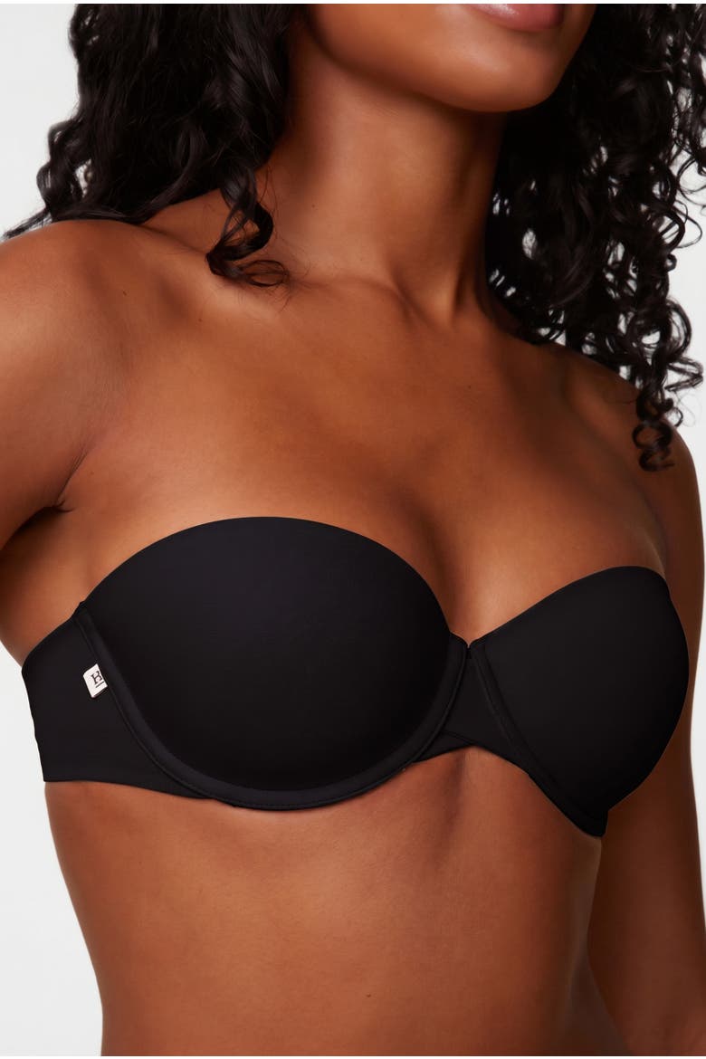 Base Strapless Bra, Alternate, color, Black