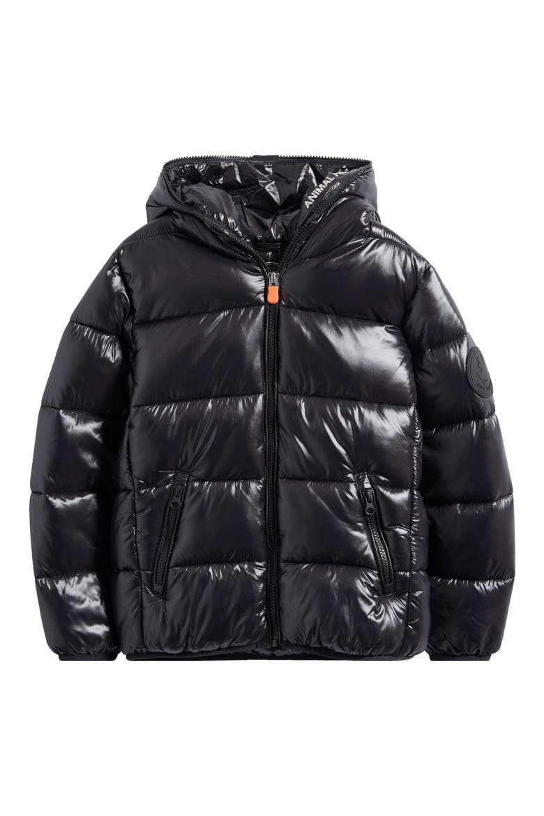 Kids' Kate Water Repellent Puffer Jacket, Main, color, BLACK
