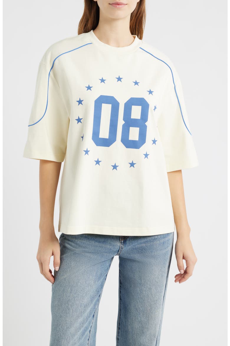 08 Stars Graphic T-Shirt, Main, color, MARSHMALLOW