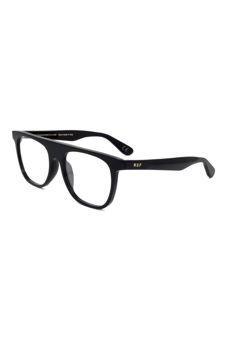 51mm Square Optical Glasses, Alternate, color, BLACK
