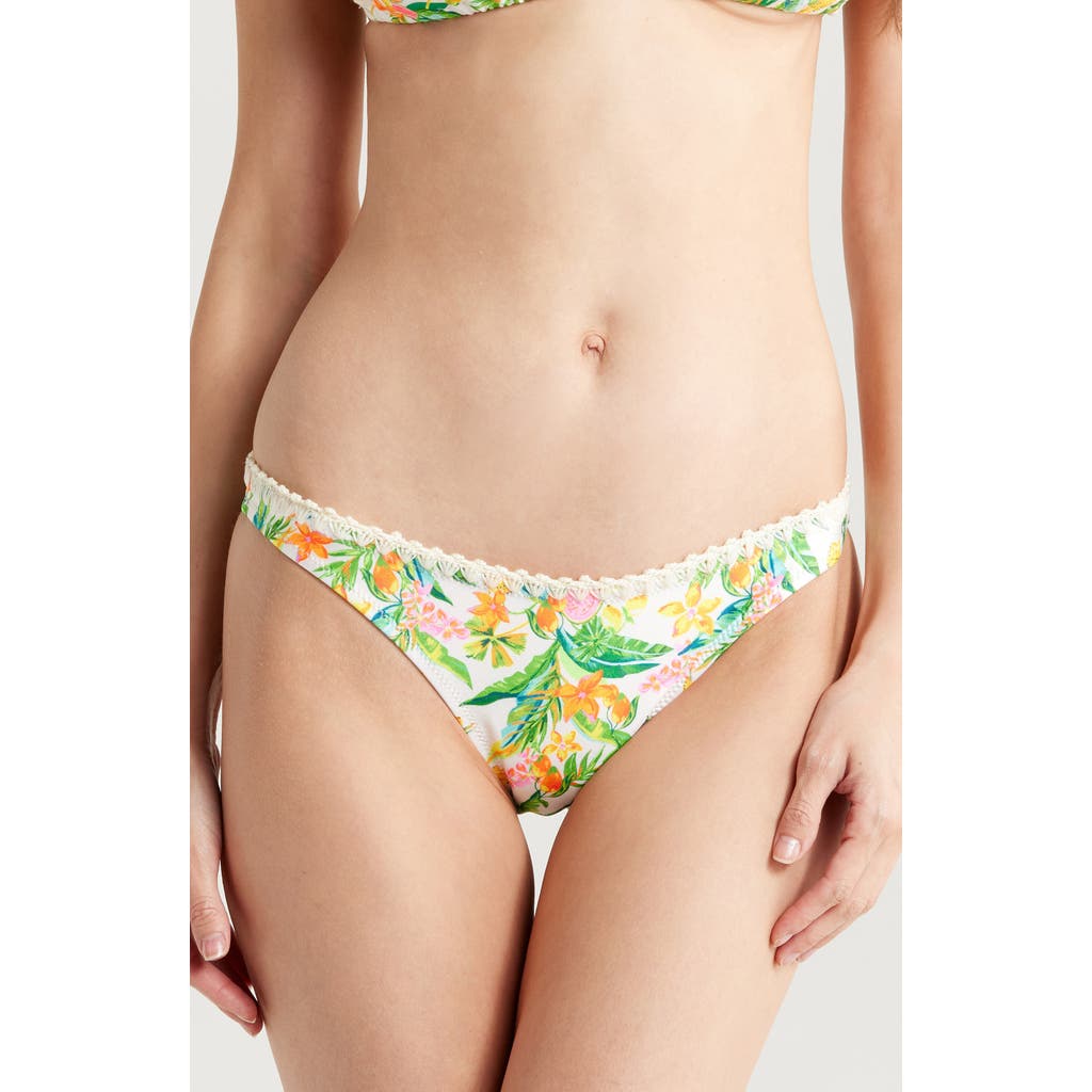 Kulani Kinis Crochet Trim Bikini Bottoms In Golden Hour