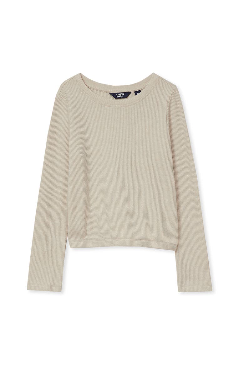Girls Long Sleeve Sparkly Knit Top, Main, color, Beige