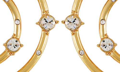 Vince Camuto Crystal Circular Drop Earrings In Goldtone Crystal