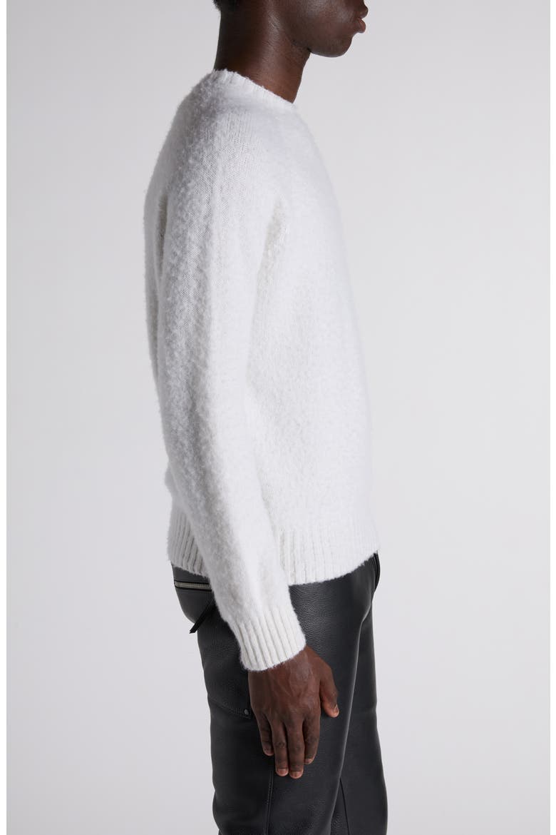 Scottish Teasel Cashmere Crewneck Sweater, Alternate, color, AW003 CHALK